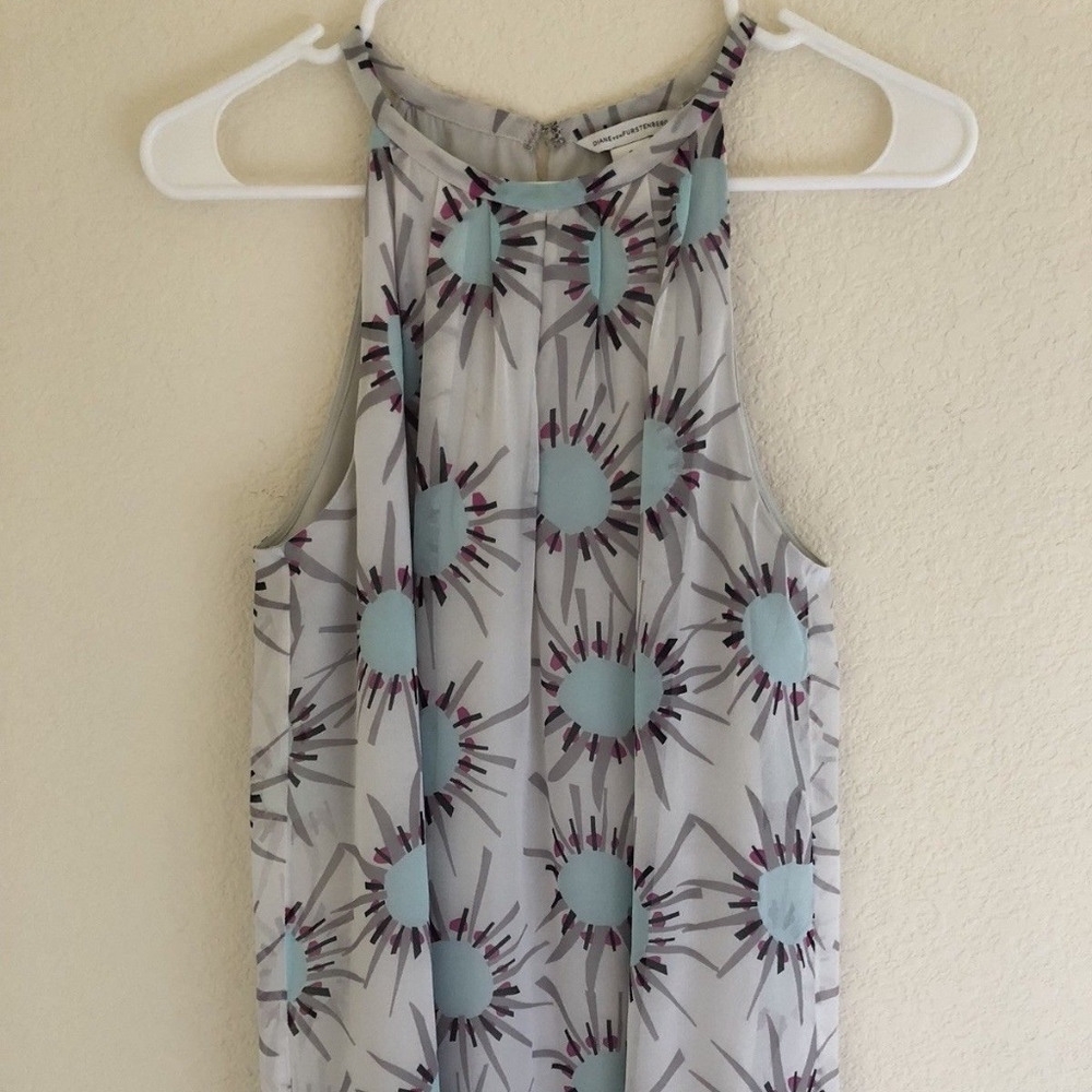 Diane von Furstenburg Silk Halter Top Size 6